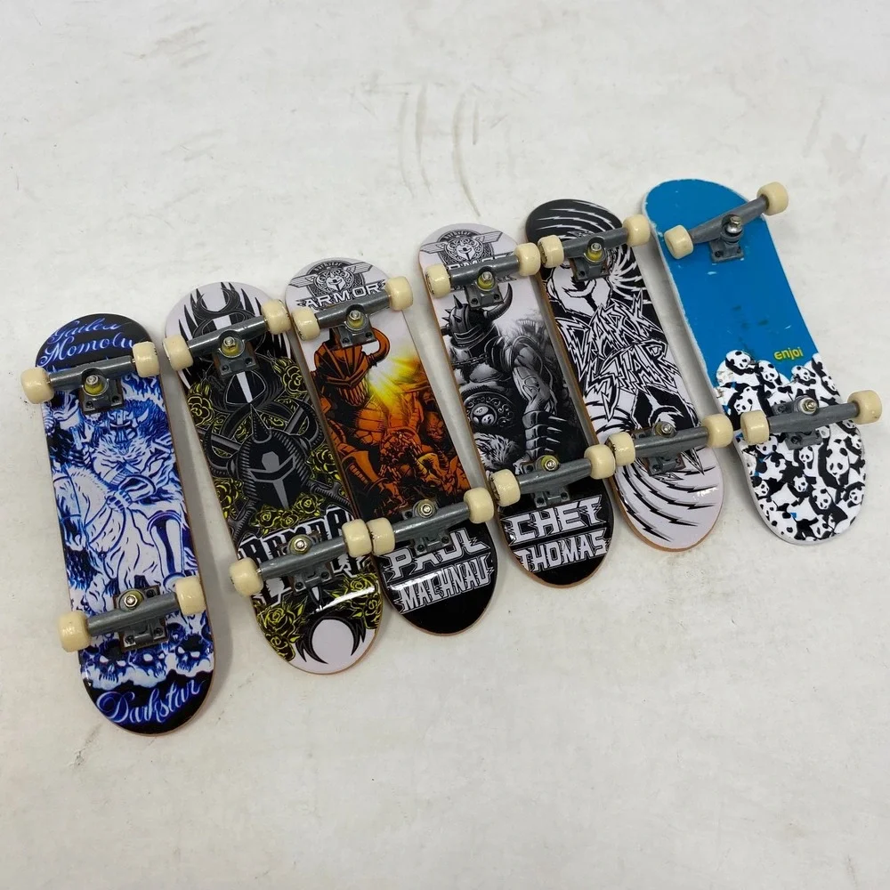 Tech Deck Finger Skateboards Panda Dark Star‎ Adam Dyet Paul Machnau Lot of 6